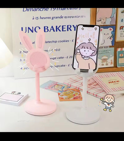 "🐰 Kawaii Bunny Phone Stand – Adjustable & Adorable🌸"