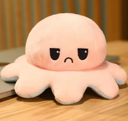 Reversible Octopus Plush – Soft Mood Toy with Two Expressions