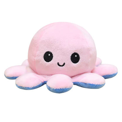Reversible Octopus Plush – Soft Mood Toy with Two Expressions